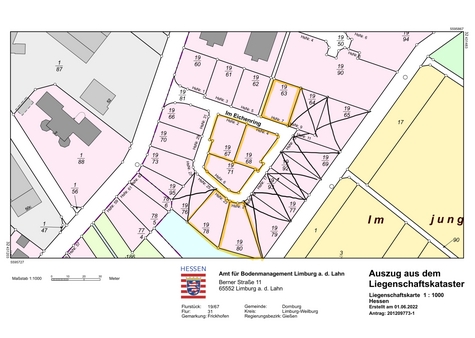 Lageplan - Grundstück in 65599 Dornburg mit 500m² kaufen